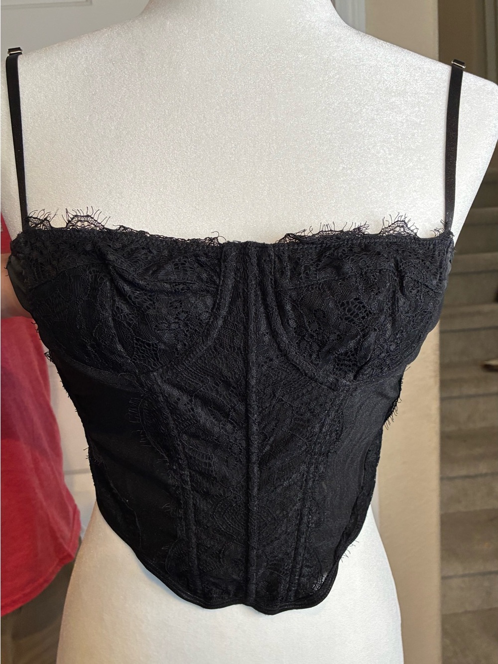 Black Lace Bustier Corset Top - Women Intimates & Sleepwear